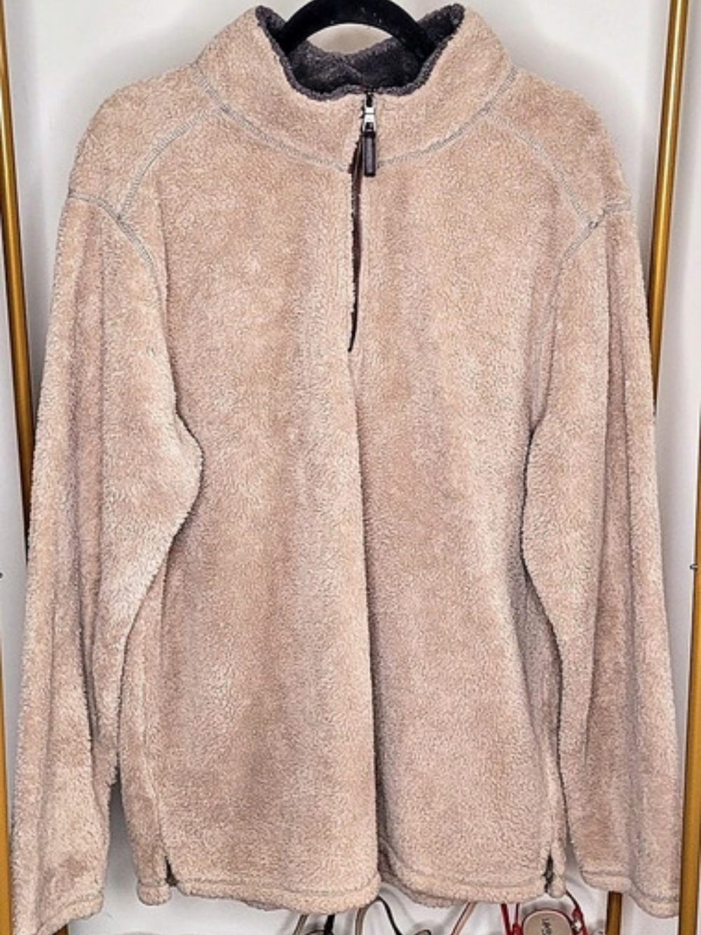 American Tradition Trinity Teddy Jacket Beige Size 2X Like New